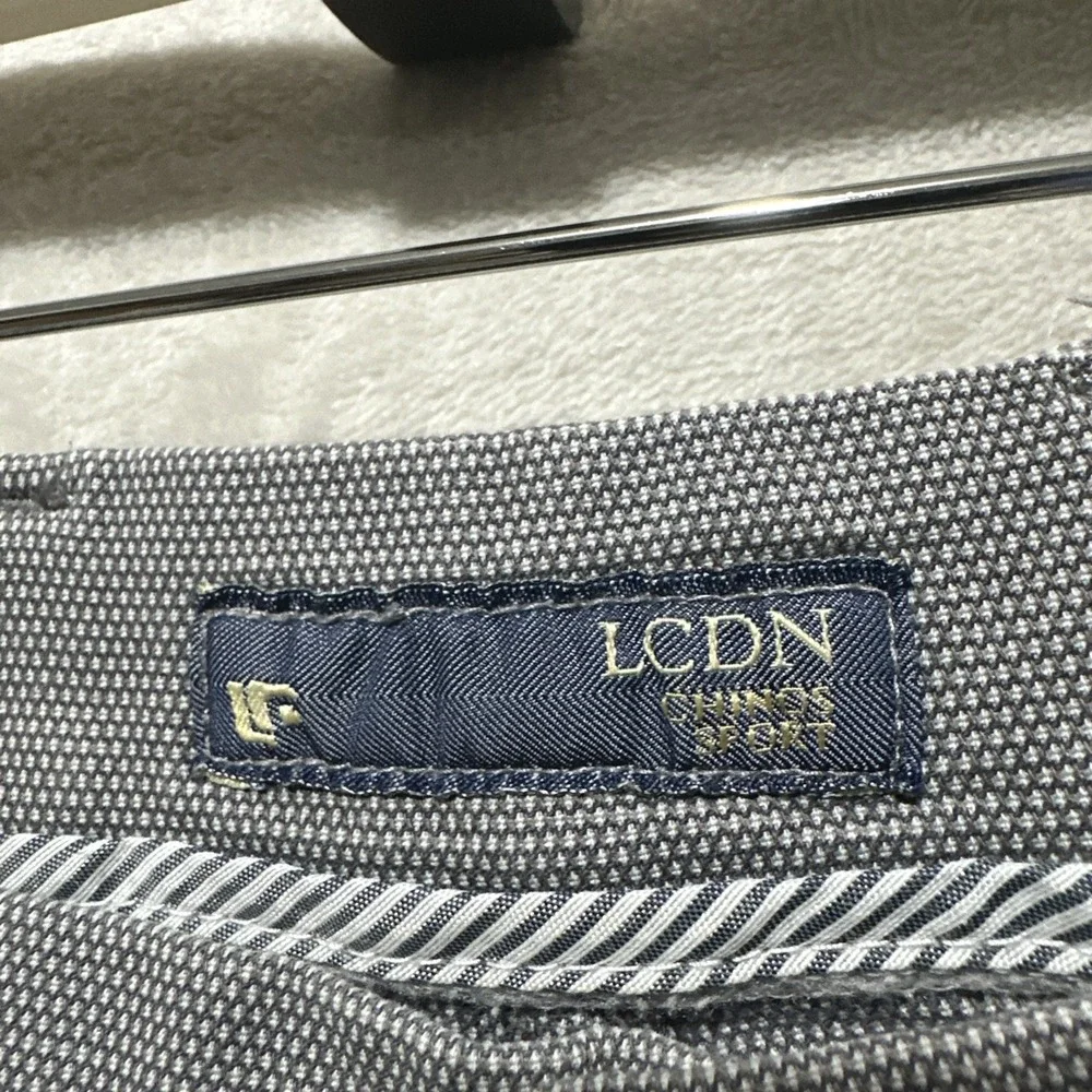 LCDN Limited Edition Chinos Sport Mens Pants EU Size 46 Textured Gray Spain Made